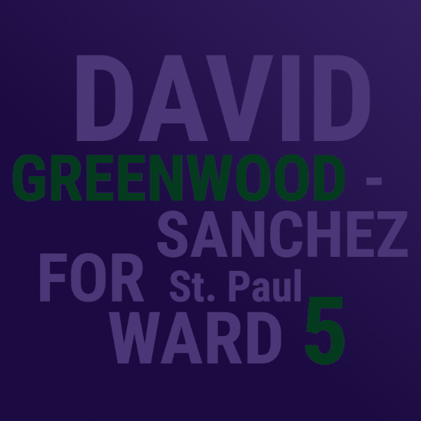 Image with text promoting the candidate